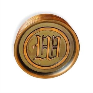Vintage HYDE PARK ashtray brass SET OF 8 monogram W